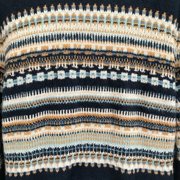 CJ Banks Large Open Front Long Line Cardigan Knit Sweater Drape Blue Stripe Boho - Picture 8 of 10